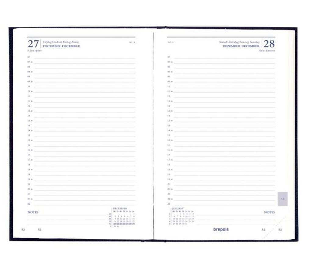 Agenda Saturnus kort [216] 133 x 208 mm 6T 1D/1P Lima bordeaux - Per stuk